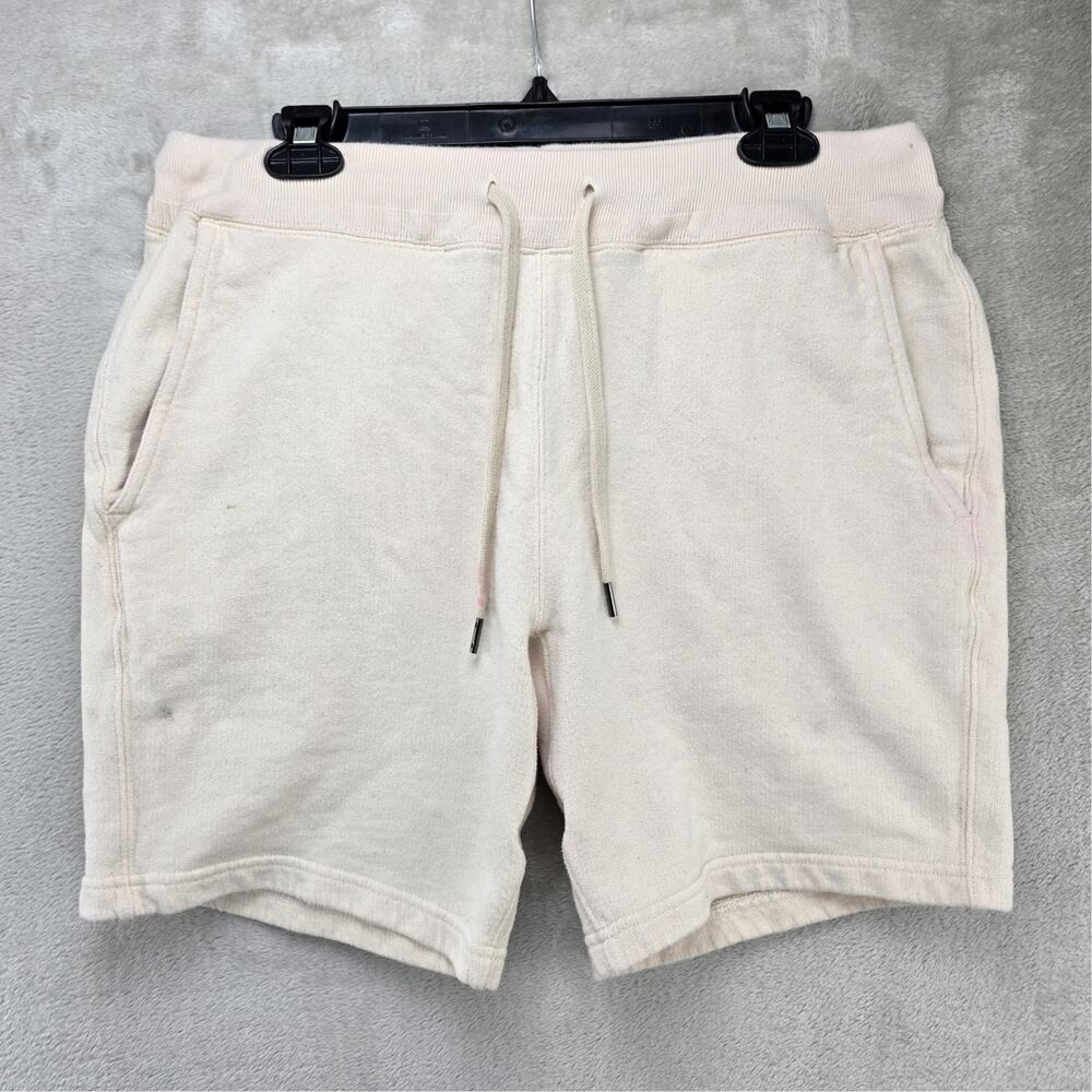 Buck Mason Interloop Sweat Shorts Men's Medium Beige Casual Comfy Athleisure